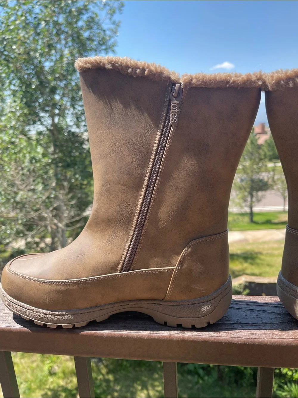 Women’s Totes Nala Boots-Brown Insulated Faux Leather